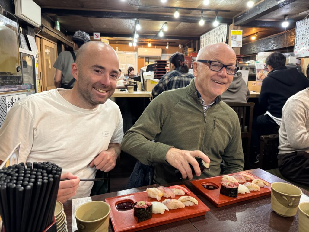Kanazawa food tour with local guide Yuji and international guests
