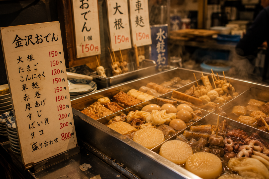 Traditional Kanazawa Oden food stall