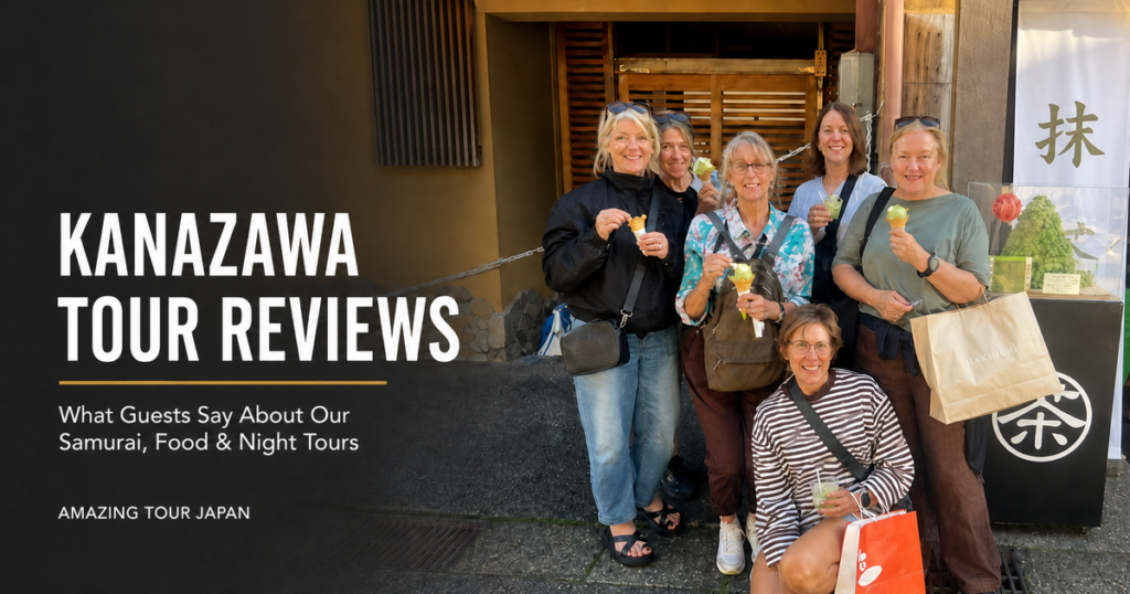 Kanazawa tour reviews from guests who joined samurai, food and night tours with Amazing Tour Japan
