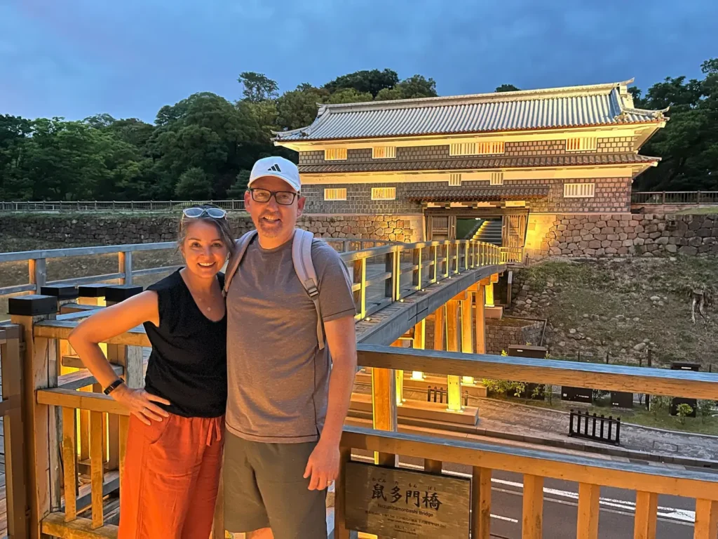 Guests enjoying a Kanazawa night tour